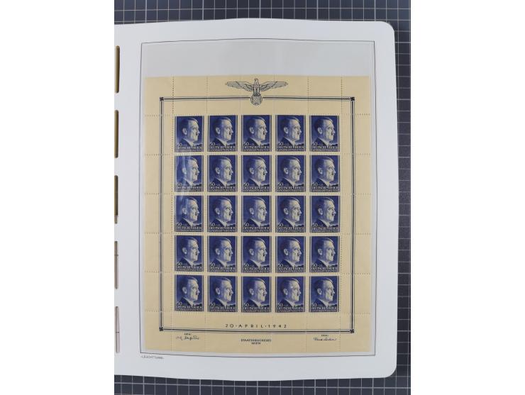 1939/45, postfrische und winzig ungebrauchte/gestempelte Sammlung mit vielen kompletten Gebieten, dabei Böhmen und Mähren mit