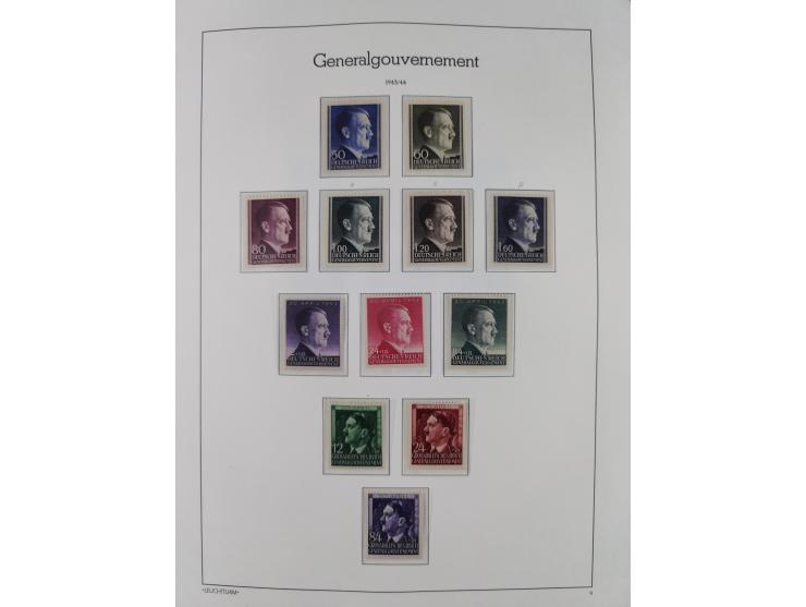 1939/45, postfrische und winzig ungebrauchte/gestempelte Sammlung mit vielen kompletten Gebieten, dabei Böhmen und Mähren mit