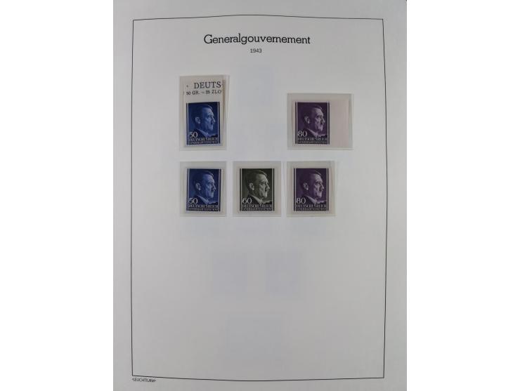 1939/45, postfrische und winzig ungebrauchte/gestempelte Sammlung mit vielen kompletten Gebieten, dabei Böhmen und Mähren mit