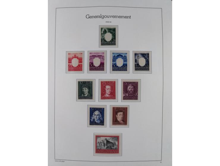 1939/45, postfrische und winzig ungebrauchte/gestempelte Sammlung mit vielen kompletten Gebieten, dabei Böhmen und Mähren mit