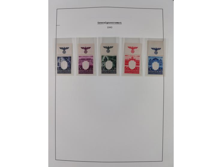 1939/45, postfrische und winzig ungebrauchte/gestempelte Sammlung mit vielen kompletten Gebieten, dabei Böhmen und Mähren mit