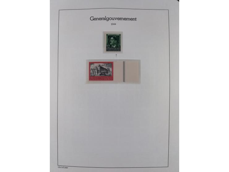 1939/45, postfrische und winzig ungebrauchte/gestempelte Sammlung mit vielen kompletten Gebieten, dabei Böhmen und Mähren mit