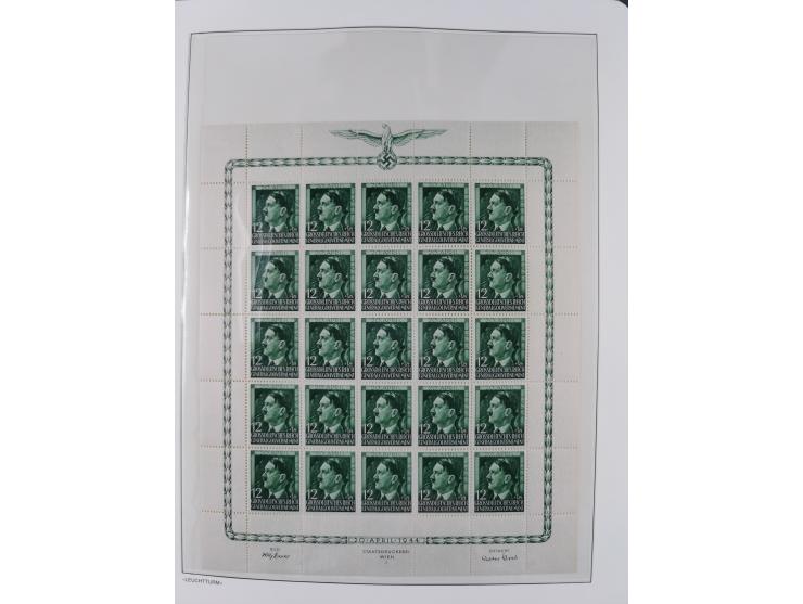 1939/45, postfrische und winzig ungebrauchte/gestempelte Sammlung mit vielen kompletten Gebieten, dabei Böhmen und Mähren mit