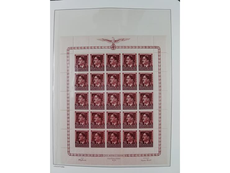 1939/45, postfrische und winzig ungebrauchte/gestempelte Sammlung mit vielen kompletten Gebieten, dabei Böhmen und Mähren mit
