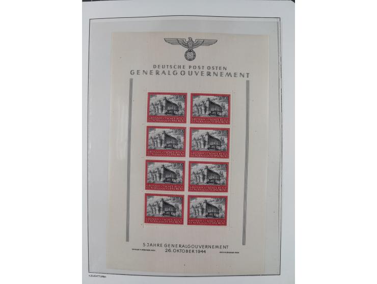 1939/45, postfrische und winzig ungebrauchte/gestempelte Sammlung mit vielen kompletten Gebieten, dabei Böhmen und Mähren mit