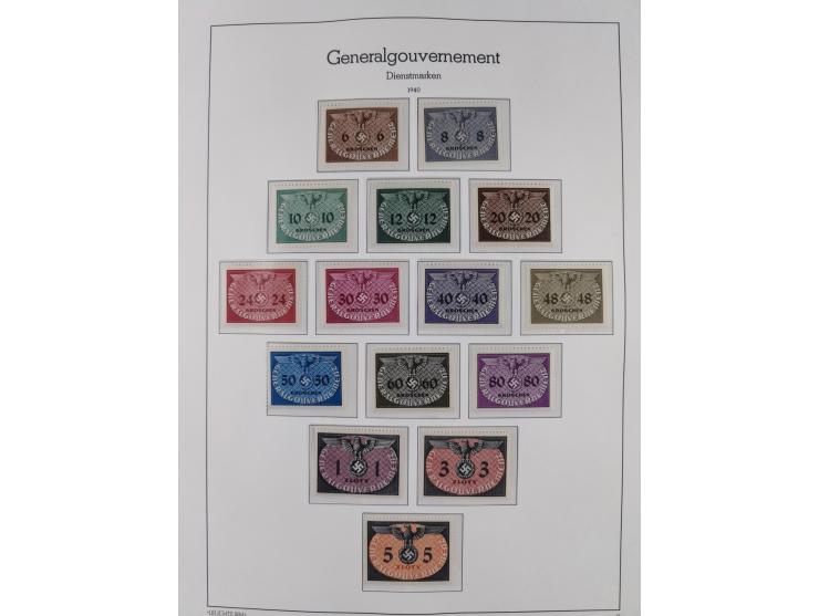 1939/45, postfrische und winzig ungebrauchte/gestempelte Sammlung mit vielen kompletten Gebieten, dabei Böhmen und Mähren mit