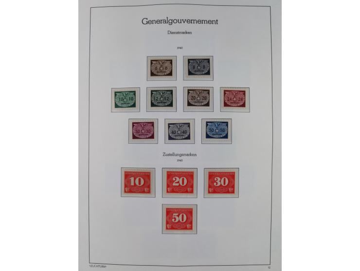 1939/45, postfrische und winzig ungebrauchte/gestempelte Sammlung mit vielen kompletten Gebieten, dabei Böhmen und Mähren mit