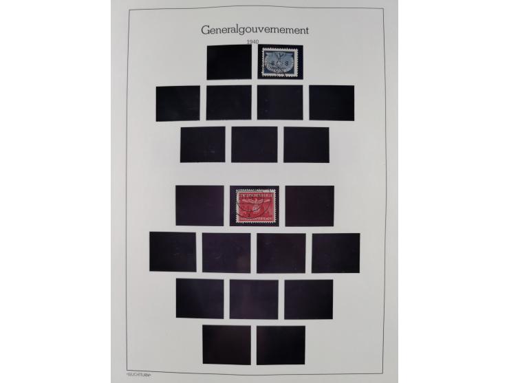1939/45, postfrische und winzig ungebrauchte/gestempelte Sammlung mit vielen kompletten Gebieten, dabei Böhmen und Mähren mit