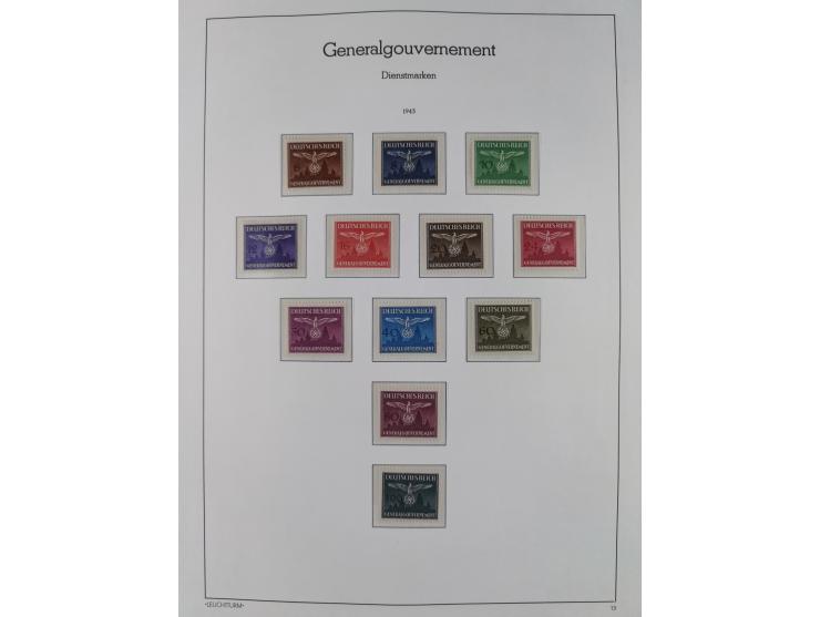 1939/45, postfrische und winzig ungebrauchte/gestempelte Sammlung mit vielen kompletten Gebieten, dabei Böhmen und Mähren mit