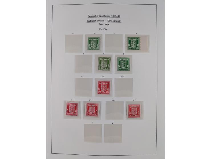 1939/45, postfrische und winzig ungebrauchte/gestempelte Sammlung mit vielen kompletten Gebieten, dabei Böhmen und Mähren mit