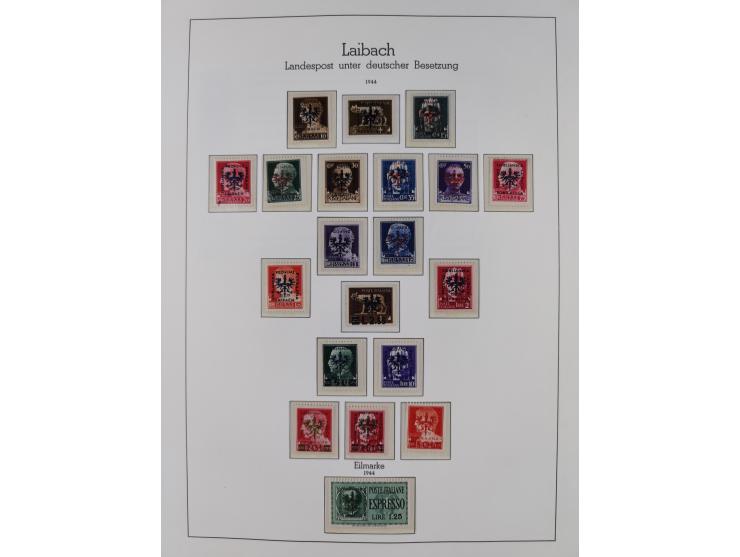 1939/45, postfrische und winzig ungebrauchte/gestempelte Sammlung mit vielen kompletten Gebieten, dabei Böhmen und Mähren mit