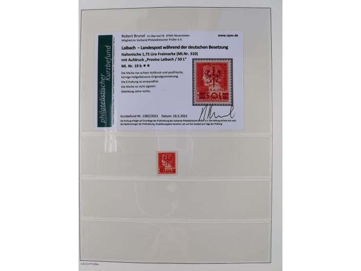 1939/45, postfrische und winzig ungebrauchte/gestempelte Sammlung mit vielen kompletten Gebieten, dabei Böhmen und Mähren mit