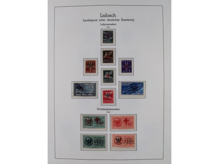 1939/45, postfrische und winzig ungebrauchte/gestempelte Sammlung mit vielen kompletten Gebieten, dabei Böhmen und Mähren mit