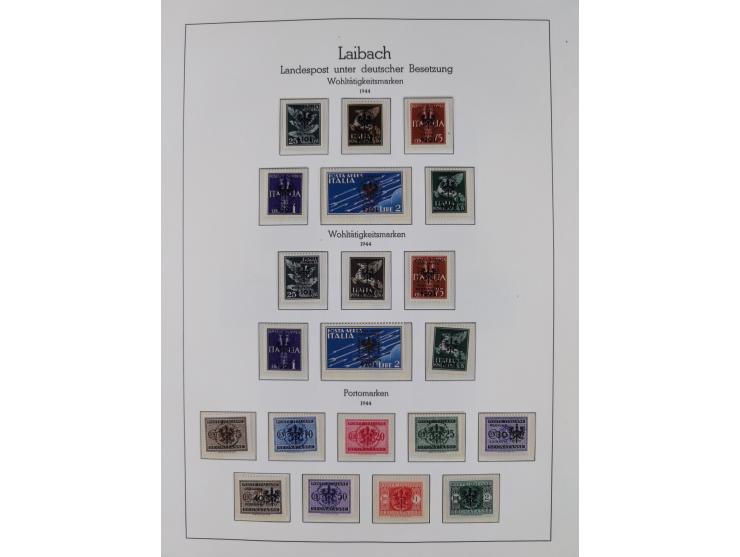 1939/45, postfrische und winzig ungebrauchte/gestempelte Sammlung mit vielen kompletten Gebieten, dabei Böhmen und Mähren mit