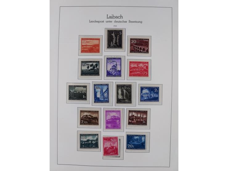 1939/45, postfrische und winzig ungebrauchte/gestempelte Sammlung mit vielen kompletten Gebieten, dabei Böhmen und Mähren mit