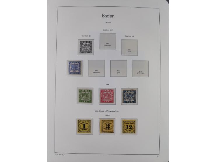 1849/1934 (ca.), meist postfrische Sammlung ab Altdeutschland mit einigen besseren Ausgaben, dabei u.a. Bayern mit Plattennum