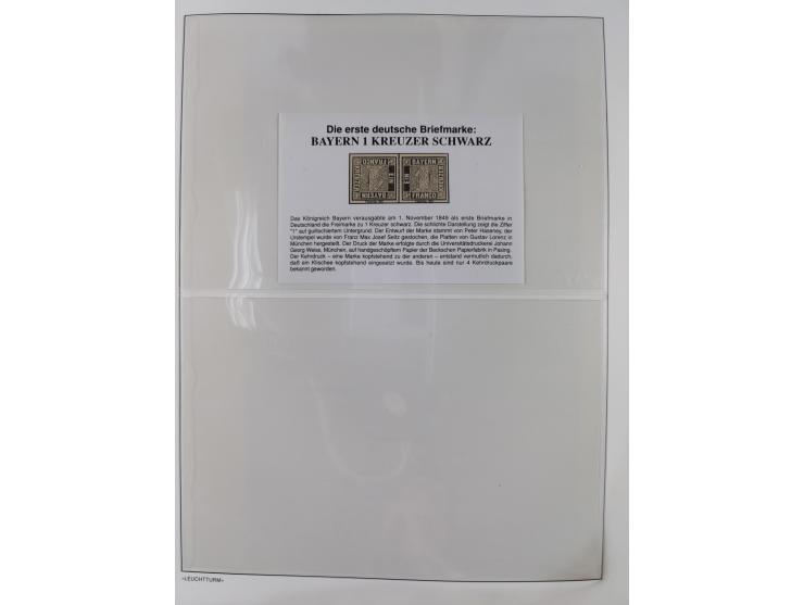 1849/1934 (ca.), meist postfrische Sammlung ab Altdeutschland mit einigen besseren Ausgaben, dabei u.a. Bayern mit Plattennum