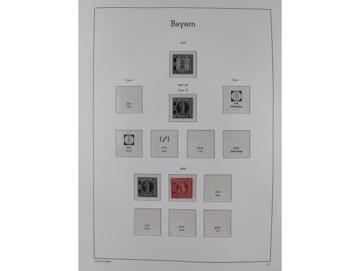 1849/1934 (ca.), meist postfrische Sammlung ab Altdeutschland mit einigen besseren Ausgaben, dabei u.a. Bayern mit Plattennum