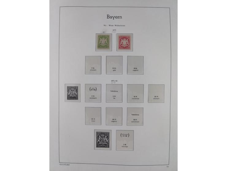 1849/1934 (ca.), meist postfrische Sammlung ab Altdeutschland mit einigen besseren Ausgaben, dabei u.a. Bayern mit Plattennum