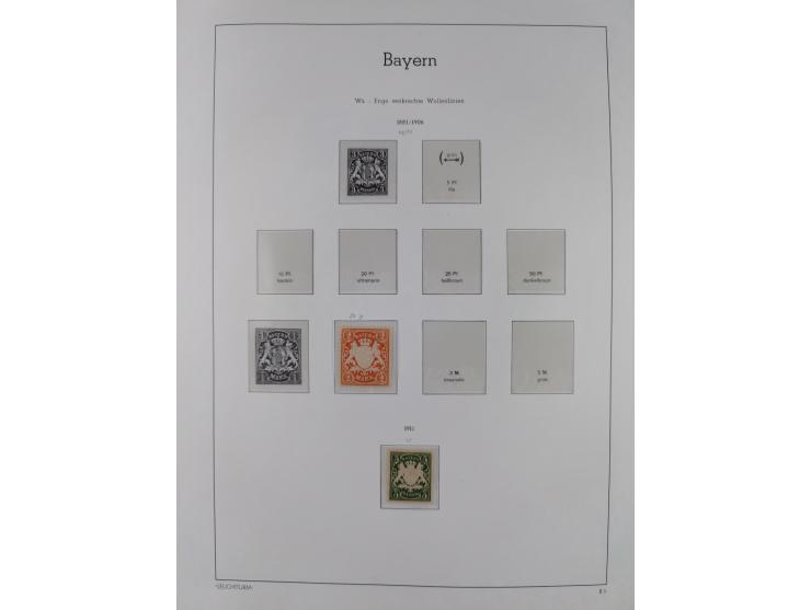 1849/1934 (ca.), meist postfrische Sammlung ab Altdeutschland mit einigen besseren Ausgaben, dabei u.a. Bayern mit Plattennum