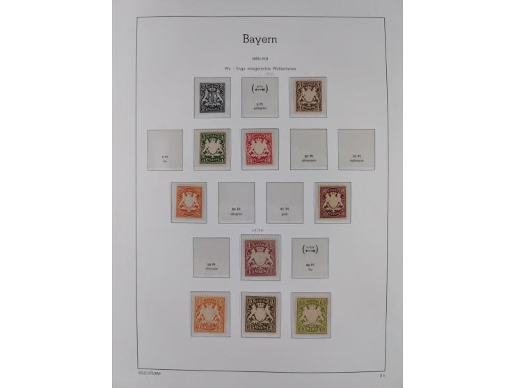 1849/1934 (ca.), meist postfrische Sammlung ab Altdeutschland mit einigen besseren Ausgaben, dabei u.a. Bayern mit Plattennum