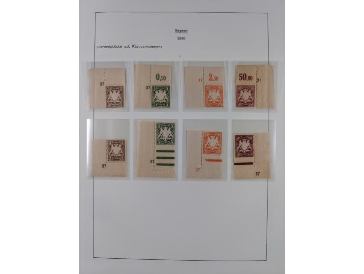 1849/1934 (ca.), meist postfrische Sammlung ab Altdeutschland mit einigen besseren Ausgaben, dabei u.a. Bayern mit Plattennum