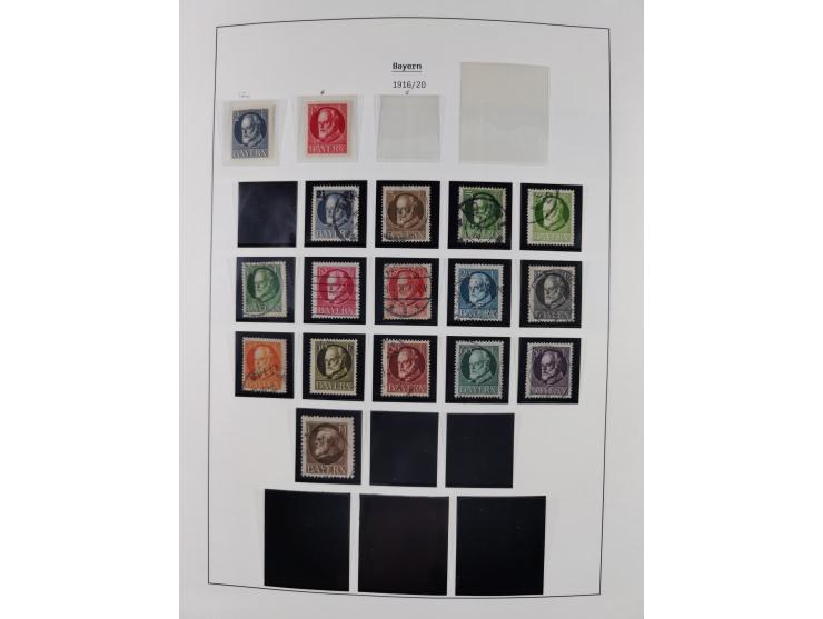 1849/1934 (ca.), meist postfrische Sammlung ab Altdeutschland mit einigen besseren Ausgaben, dabei u.a. Bayern mit Plattennum