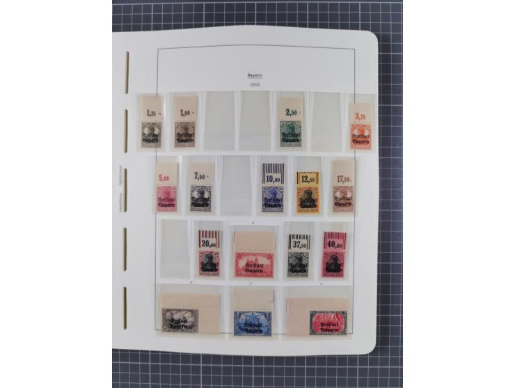 1849/1934 (ca.), meist postfrische Sammlung ab Altdeutschland mit einigen besseren Ausgaben, dabei u.a. Bayern mit Plattennum