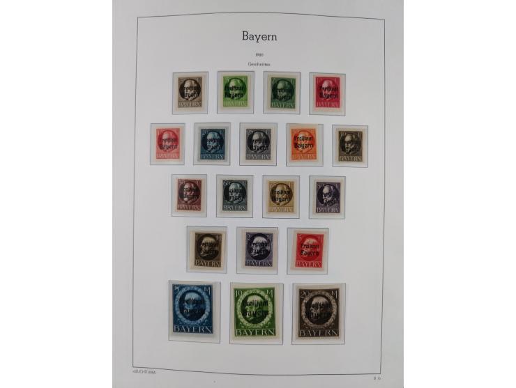 1849/1934 (ca.), meist postfrische Sammlung ab Altdeutschland mit einigen besseren Ausgaben, dabei u.a. Bayern mit Plattennum