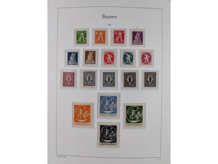 1849/1934 (ca.), meist postfrische Sammlung ab Altdeutschland mit einigen besseren Ausgaben, dabei u.a. Bayern mit Plattennum