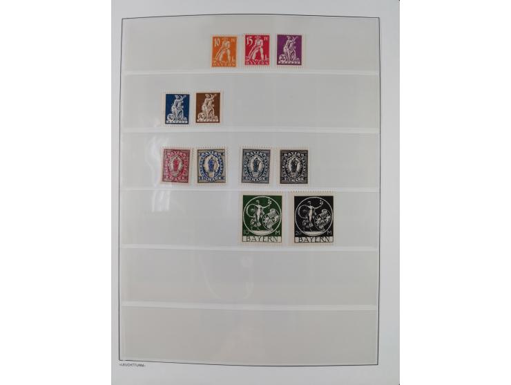 1849/1934 (ca.), meist postfrische Sammlung ab Altdeutschland mit einigen besseren Ausgaben, dabei u.a. Bayern mit Plattennum