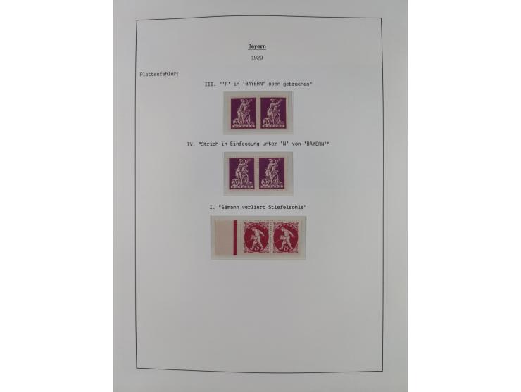 1849/1934 (ca.), meist postfrische Sammlung ab Altdeutschland mit einigen besseren Ausgaben, dabei u.a. Bayern mit Plattennum