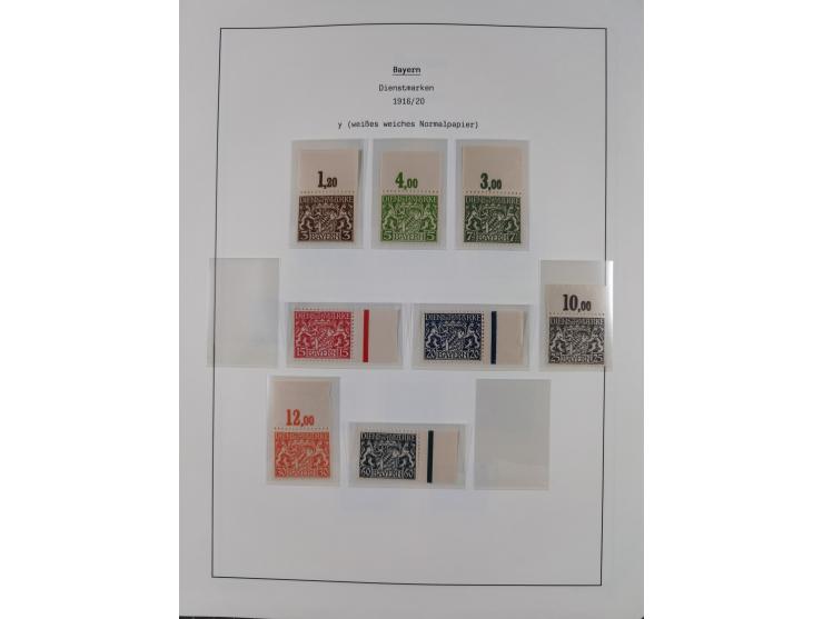 1849/1934 (ca.), meist postfrische Sammlung ab Altdeutschland mit einigen besseren Ausgaben, dabei u.a. Bayern mit Plattennum