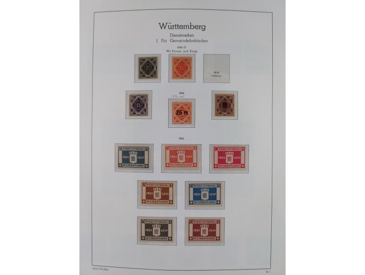 1849/1934 (ca.), meist postfrische Sammlung ab Altdeutschland mit einigen besseren Ausgaben, dabei u.a. Bayern mit Plattennum