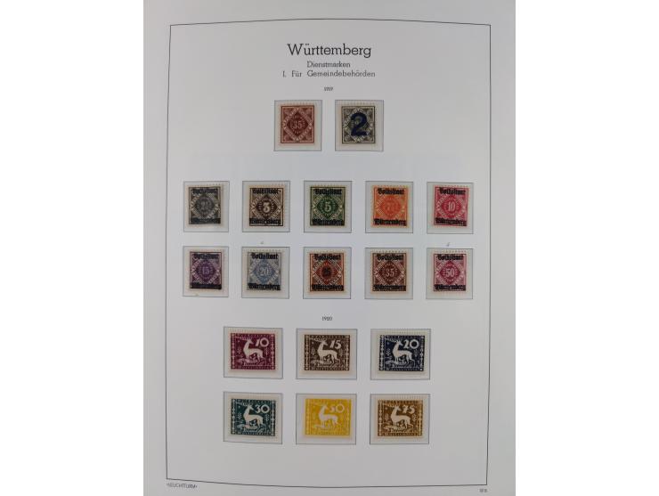 1849/1934 (ca.), meist postfrische Sammlung ab Altdeutschland mit einigen besseren Ausgaben, dabei u.a. Bayern mit Plattennum