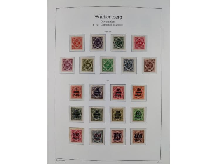 1849/1934 (ca.), meist postfrische Sammlung ab Altdeutschland mit einigen besseren Ausgaben, dabei u.a. Bayern mit Plattennum