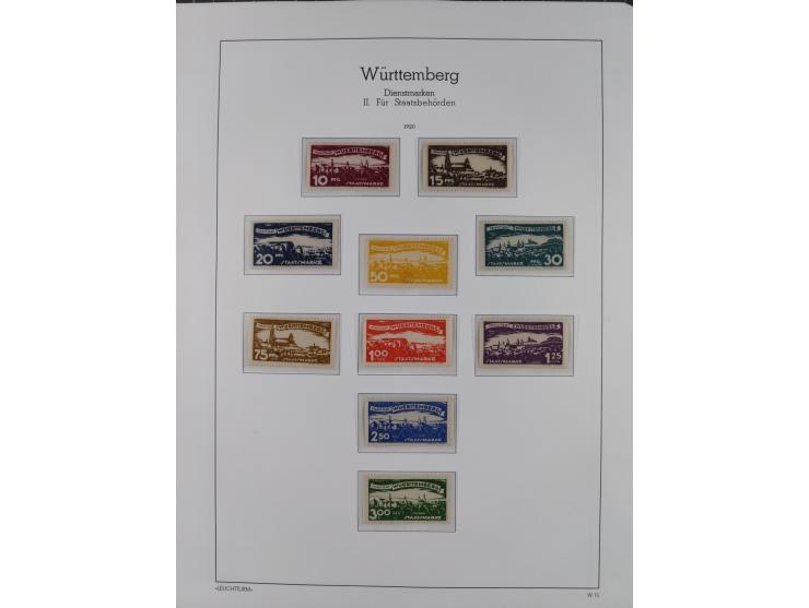 1849/1934 (ca.), meist postfrische Sammlung ab Altdeutschland mit einigen besseren Ausgaben, dabei u.a. Bayern mit Plattennum