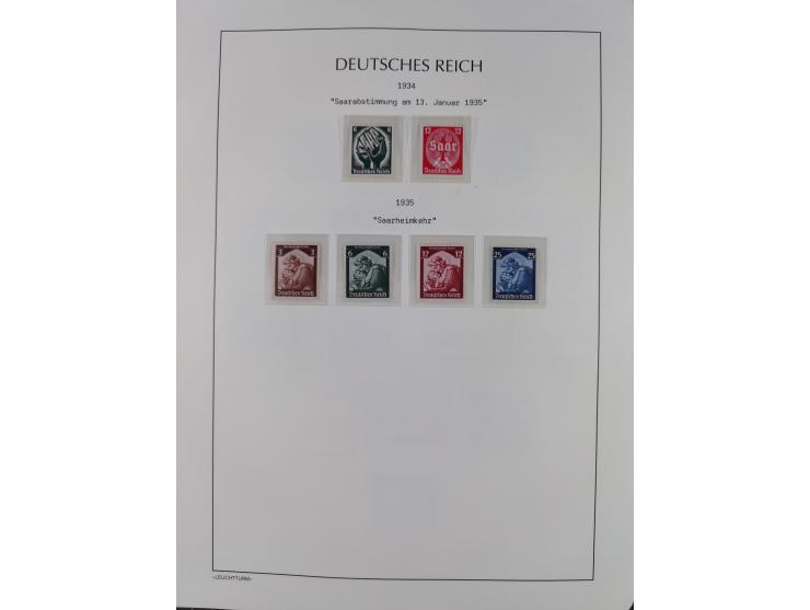 1849/1934 (ca.), meist postfrische Sammlung ab Altdeutschland mit einigen besseren Ausgaben, dabei u.a. Bayern mit Plattennum