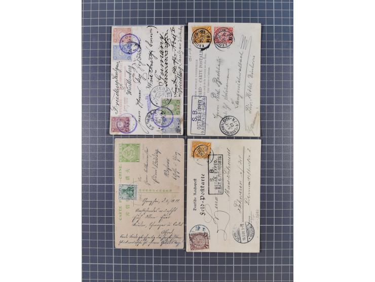 1900/11, postal history group of circa 65 covers and cards, mostly foreign destinations, many attractive and interesting usag
