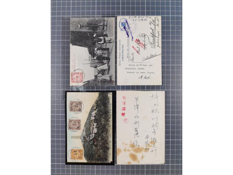 1900/11, postal history group of circa 65 covers and cards, mostly foreign destinations, many attractive and interesting usag