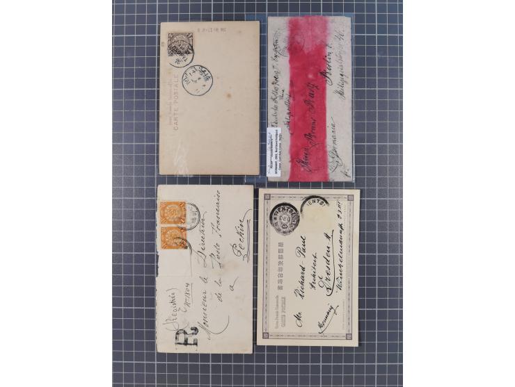 1900/11, postal history group of circa 65 covers and cards, mostly foreign destinations, many attractive and interesting usag