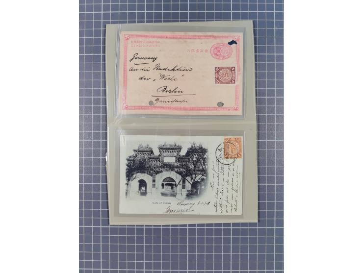 1900/11, postal history group of circa 65 covers and cards, mostly foreign destinations, many attractive and interesting usag