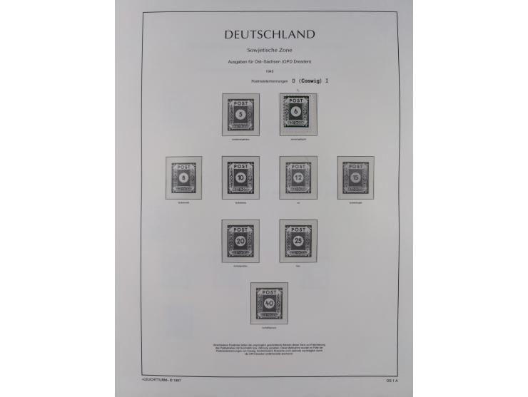 1945/49, meist postfrische Sammlung, dabei viele komplette Ausgaben, u.a. Mi.-Nr. 95AXatUs (2), Bl. 1x Bogenecke, Bl. 3-5, Bl