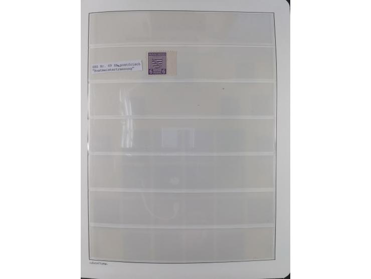 1945/49, meist postfrische Sammlung, dabei viele komplette Ausgaben, u.a. Mi.-Nr. 95AXatUs (2), Bl. 1x Bogenecke, Bl. 3-5, Bl