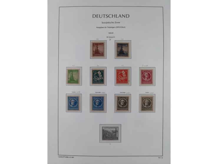 1945/49, meist postfrische Sammlung, dabei viele komplette Ausgaben, u.a. Mi.-Nr. 95AXatUs (2), Bl. 1x Bogenecke, Bl. 3-5, Bl