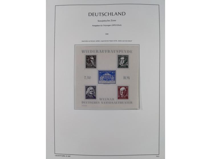 1945/49, meist postfrische Sammlung, dabei viele komplette Ausgaben, u.a. Mi.-Nr. 95AXatUs (2), Bl. 1x Bogenecke, Bl. 3-5, Bl