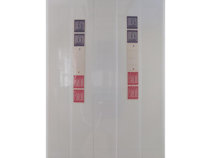 1945/49, meist postfrische Sammlung, dabei viele komplette Ausgaben, u.a. Mi.-Nr. 95AXatUs (2), Bl. 1x Bogenecke, Bl. 3-5, Bl