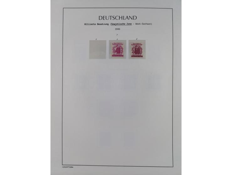 1945/49, meist postfrische Sammlung, dabei viele komplette Ausgaben, u.a. Mi.-Nr. 95AXatUs (2), Bl. 1x Bogenecke, Bl. 3-5, Bl