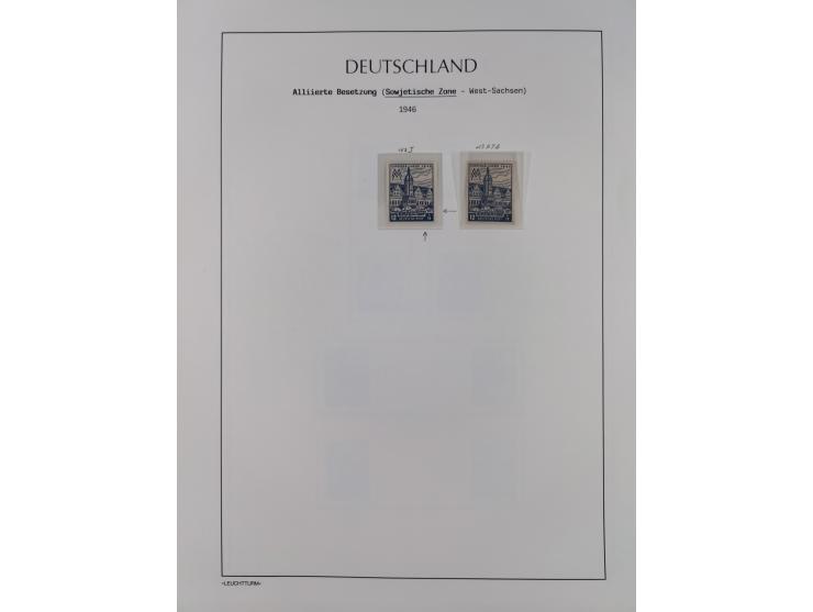 1945/49, meist postfrische Sammlung, dabei viele komplette Ausgaben, u.a. Mi.-Nr. 95AXatUs (2), Bl. 1x Bogenecke, Bl. 3-5, Bl
