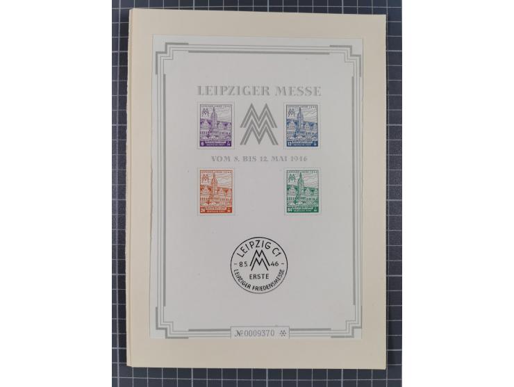 1945/49, meist postfrische Sammlung, dabei viele komplette Ausgaben, u.a. Mi.-Nr. 95AXatUs (2), Bl. 1x Bogenecke, Bl. 3-5, Bl